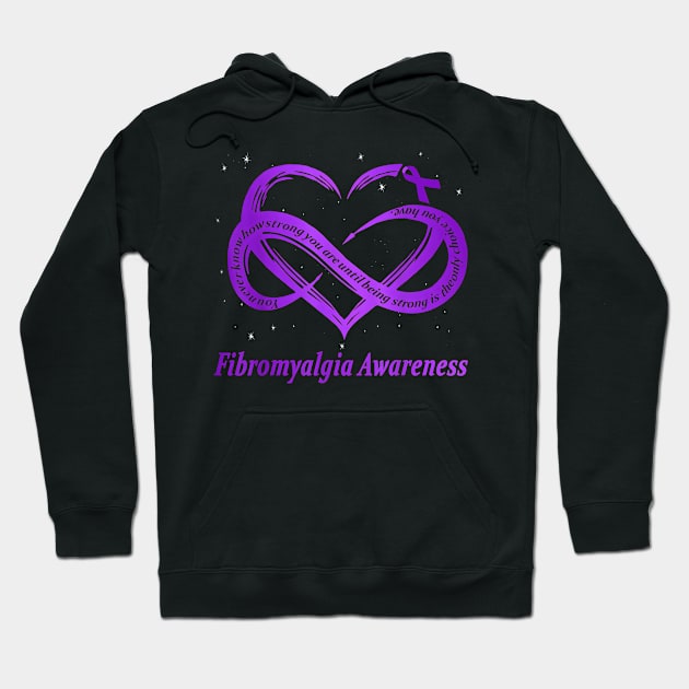 I Wear Purple For Fibromyalgia Awareness Warrior Hoodie by JazlynShyann